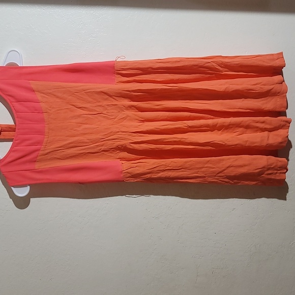 Madewell Neon Pink Coral Bungalow Shift 60s Inspired  Mini Dress sz XS GUC - Picture 10 of 10